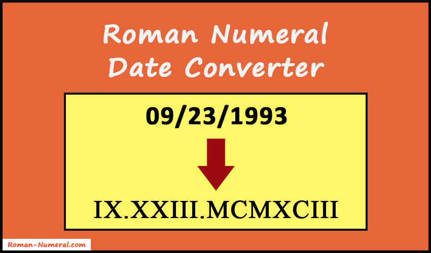 Roman Numeral Date Converter Date to Roman Numerals